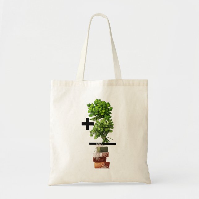Cilantro Math – Funny Anti-Cilantro  Tote Bag (Front)