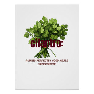 Cilantro – Ruining Perfectly Good Meals Poster