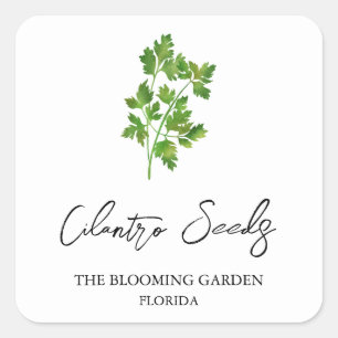 Cilantro Seeds label