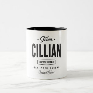 Cillian Lifetime Member Personalised Name Cillian Two-Tone Coffee Mug