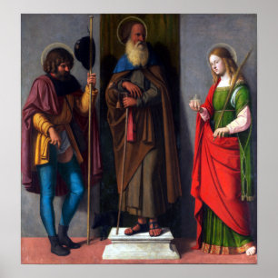 Cima da Conegliano Saints Roch Anthony Abbot Poster