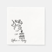 Cin Cin Cherub Hand Drawn Cupid Icon Wedding