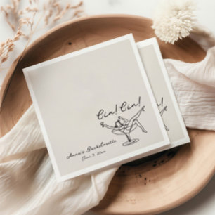 Cin Cin Hand Drawn Bachelorette Napkin