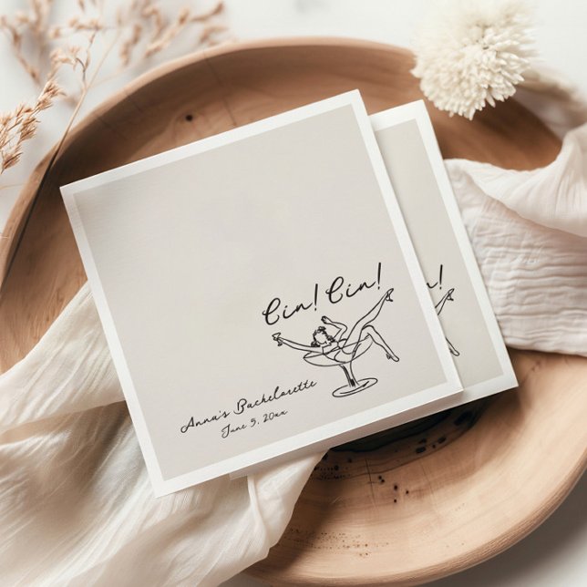 Cin Cin Hand Drawn Bachelorette Napkin (Creator Uploaded)