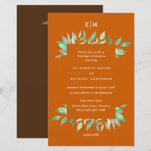 Cinammon Spice Budget Wedding Invites A9