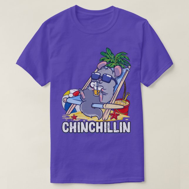 Cinchillin Chinchilla Funny Cute T-Shirt (Design Front)