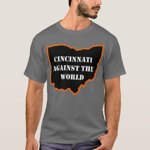 Cincinnati Against The World Orange Black T-Shirt