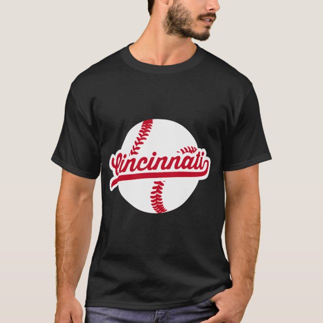 Cincinnati Baseball Ohio Pride Love City Red T-Shirt (Front)