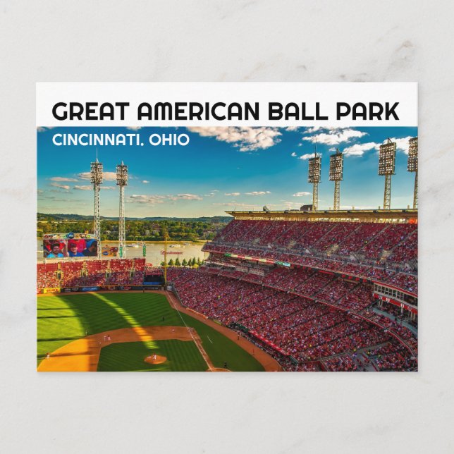 CINCINNATI BASEBALL STADIUM POSTCARDS (Front)