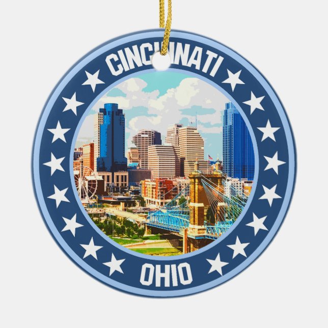Cincinnati                                         ceramic tree decoration (Front)