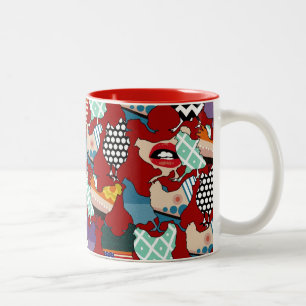 Cincinnati Chickens Red Two-Tone Coffee Mug