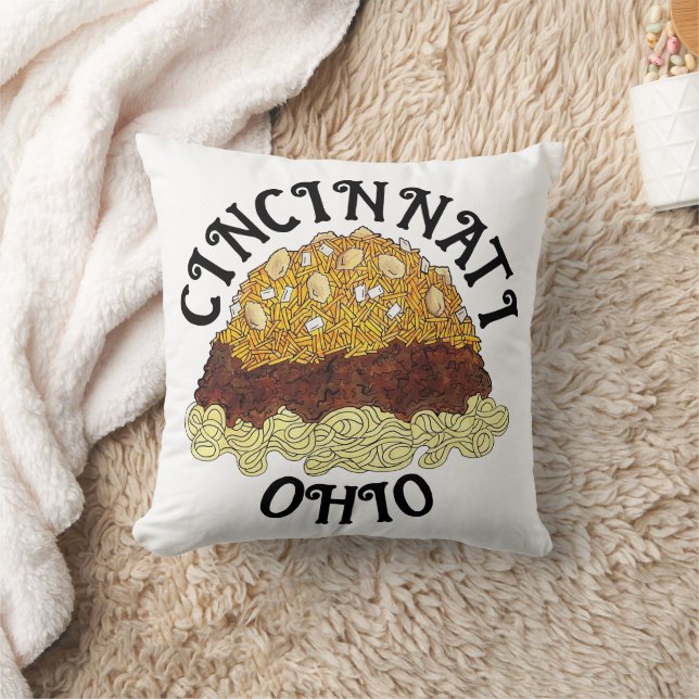 Cincinnati Chilli Ohio OH Spaghetti Chilli Food Cushion (Blanket)