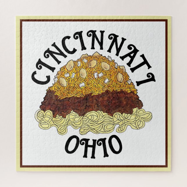 Cincinnati Chilli Ohio OH Spaghetti Chilli Food Jigsaw Puzzle (Vertical)