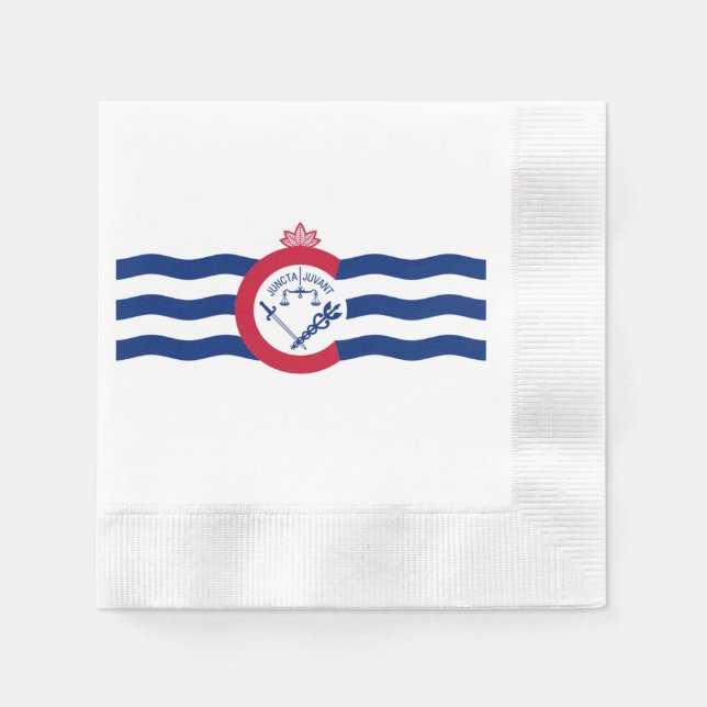 Cincinnati city flag napkin (Front)