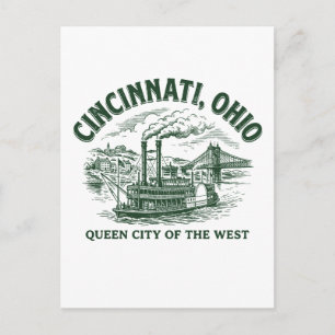 Cincinnati City Ohio Queen City of the West Postcard