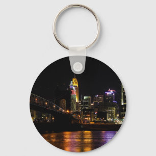 Cincinnati Cityscape Key Ring