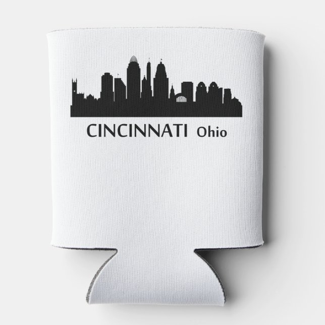Cincinnati Cityscape Skyline Can Cooler (Back)