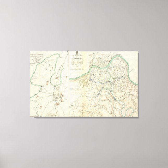 Cincinnati, Covington, Newport Canvas Print (Front)