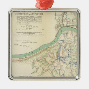 Cincinnati, Covington, Newport Metal Tree Decoration