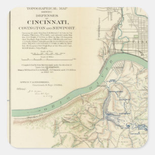 Cincinnati, Covington, Newport Square Sticker
