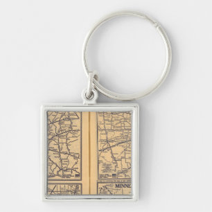 Cincinnati, Detroit, Indianapolis Key Ring