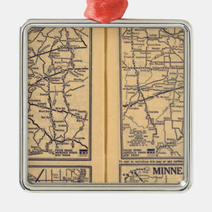 Cincinnati, Detroit, Indianapolis Metal Tree Decoration