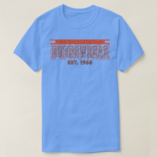 Cincinnati  Est1968 Burrowhead T-Shirt (Design Front)