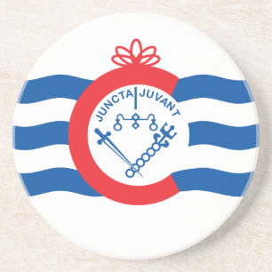 Cincinnati flag coaster