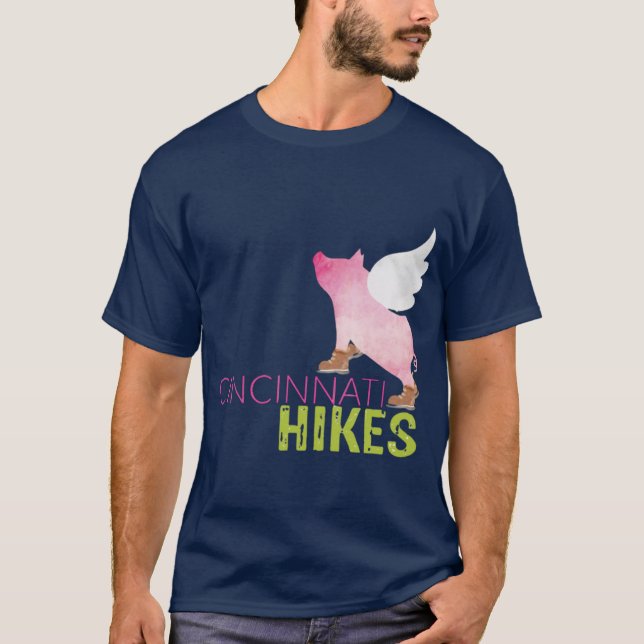 Cincinnati Hikes Pig anditle family T-Shirt (Front)