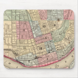 Cincinnati Map by Mitchell Mouse Mat