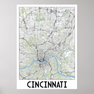 Cincinnati map poster