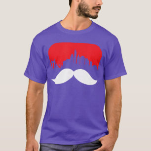 Cincinnati Moustache Red Cincinnati Skyline Redleg T-Shirt