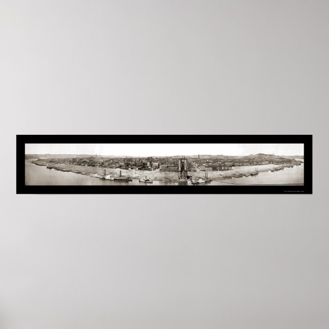 Cincinnati OH Panorama Photo 1866 Poster (Front)