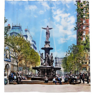 Cincinnati OH - Tyler-Davidson Fountain c1906 Shower Curtain