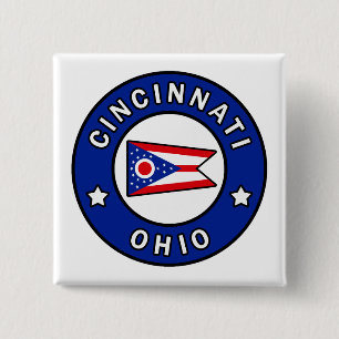 Cincinnati Ohio 15 Cm Square Badge