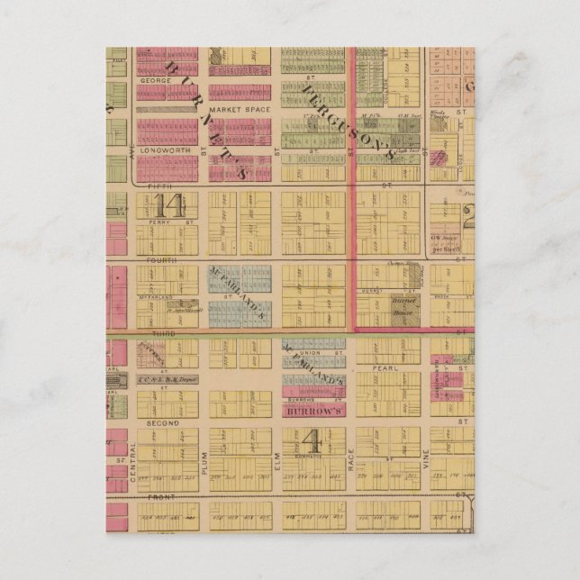 Cincinnati, Ohio 6 Postcard (Front)