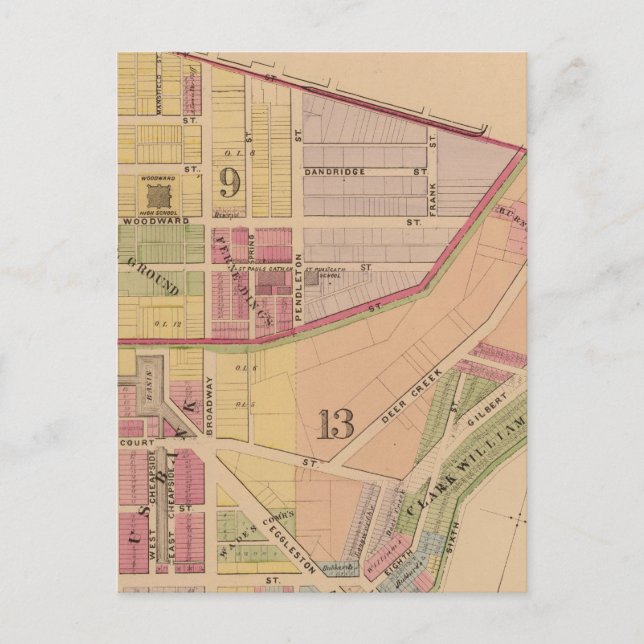 Cincinnati, Ohio 8 Postcard (Front)