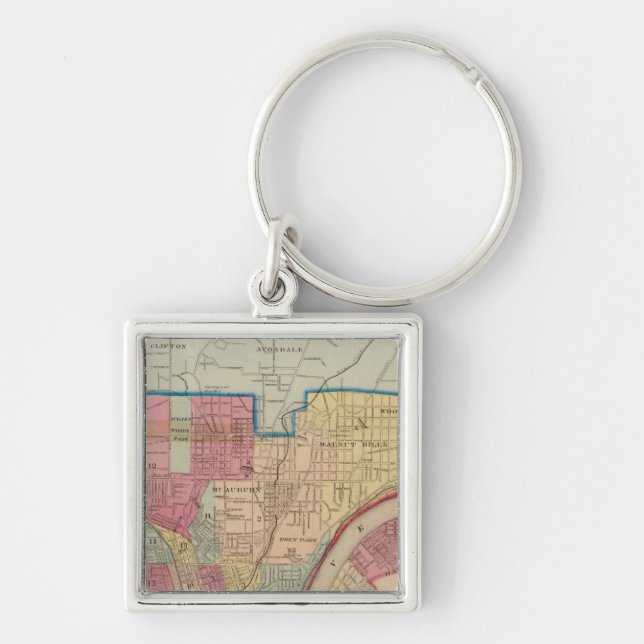 Cincinnati, Ohio and vicinity Key Ring (Front)