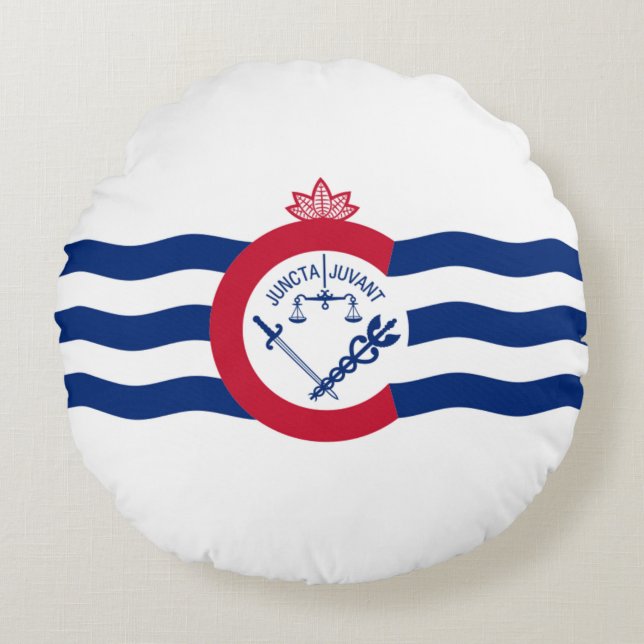 Cincinnati (Ohio) City flag  Round Cushion (Front)