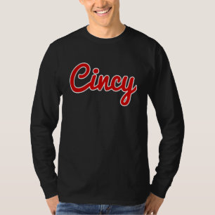 Cincinnati Ohio Classic Red Script Cincy City T-Shirt