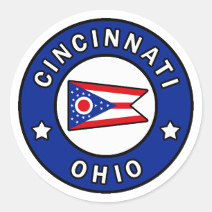 Cincinnati Ohio Classic Round Sticker