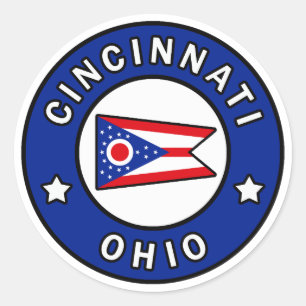Cincinnati Ohio Classic Round Sticker