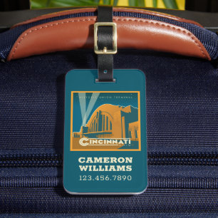 Cincinnati, Ohio Historic Union Terminal Luggage Tag