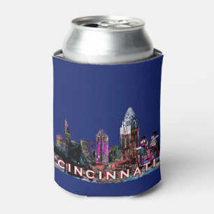 Cincinnati, Ohio in graffiti Can Cooler