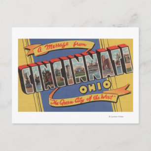 Cincinnati, Ohio - Large Letter Scenes Postcard
