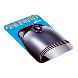Cincinnati, Ohio Locomotive travel poster. Magnet