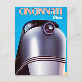 Cincinnati, Ohio Locomotive travel poster. Postcard