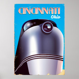 Cincinnati, Ohio Locomotive travel poster. Poster