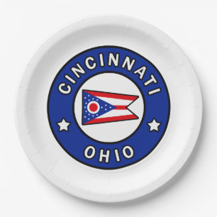 Cincinnati Ohio Paper Plate