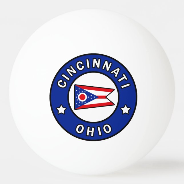 Cincinnati Ohio Ping Pong Ball (Front)